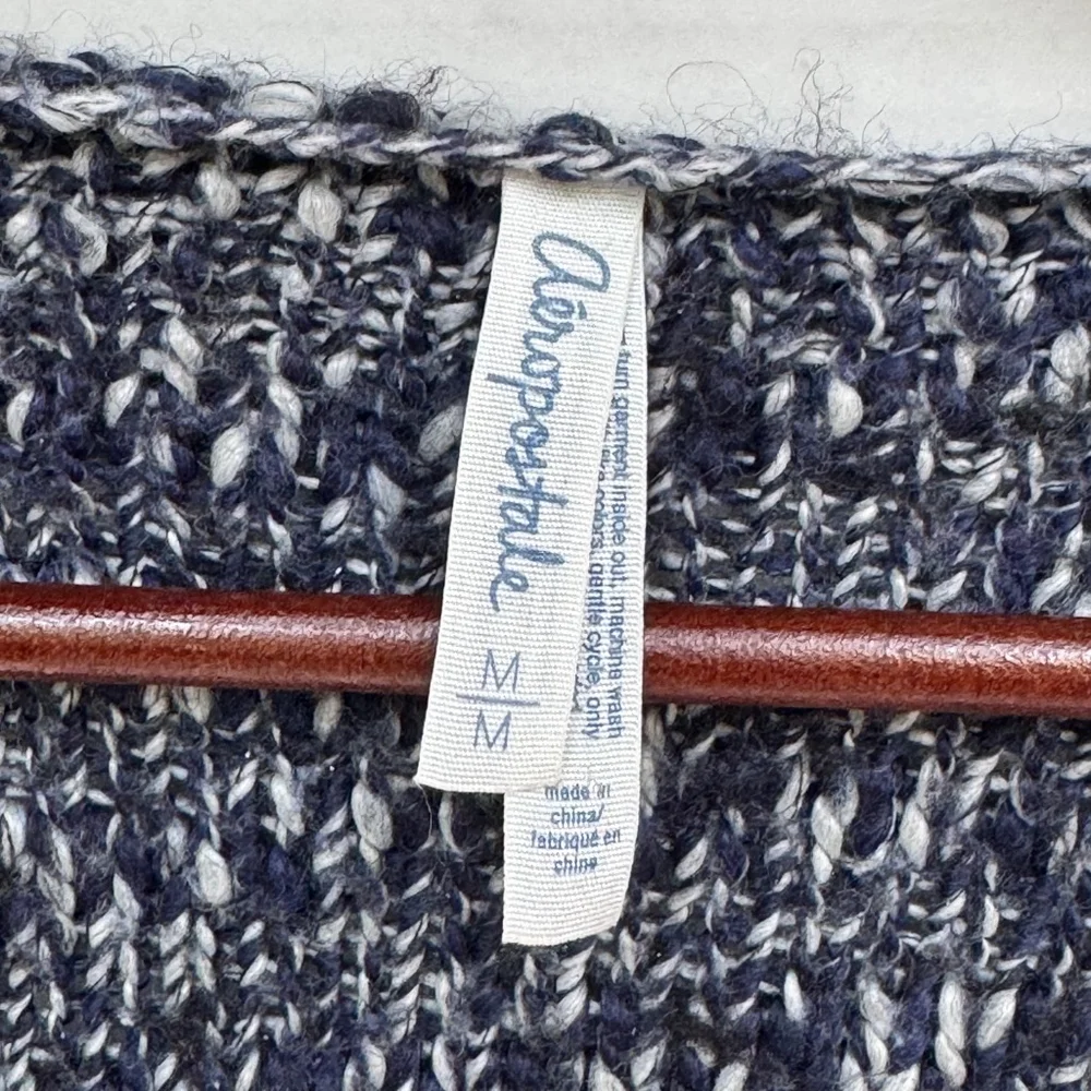 Aeropostale Long Sleeve Cardigan Open Front crochet Sweater Women’s Medium - Picture 4 of 10